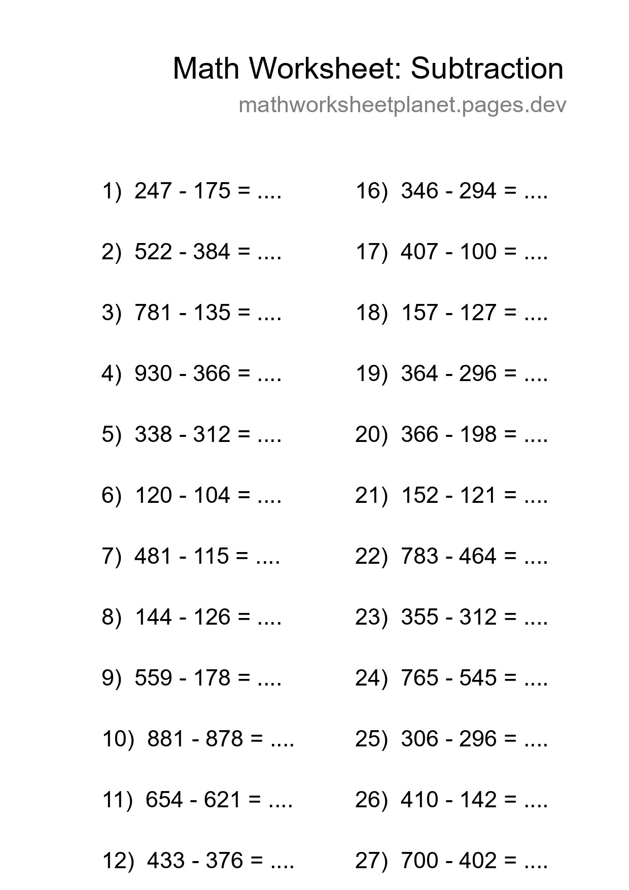 Free 29 Subtraction Math Worksheet For Grade 5 With Answers - Part 58